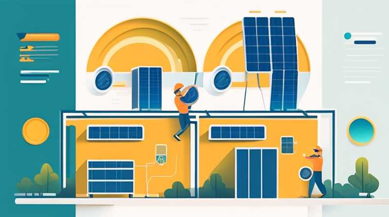 How do employees check solar panels?