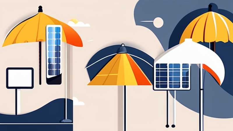 How to install solar lights on parasols