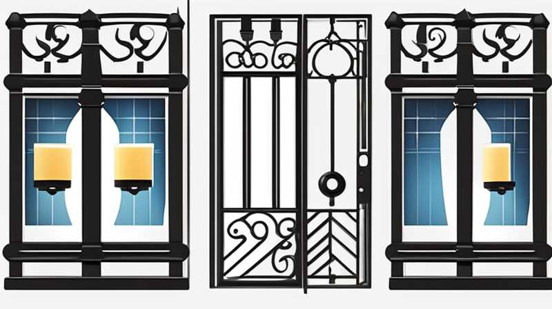 How to place solar lights on iron gates