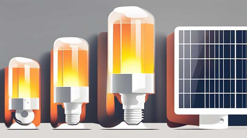 How many watts of solar light can a household lamp produce?