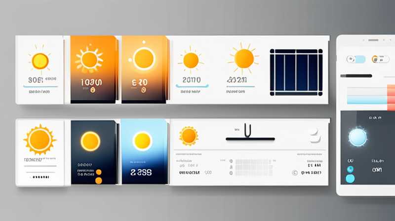 What does the solar power display show?