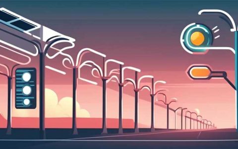 How to connect dual solar panel street lights