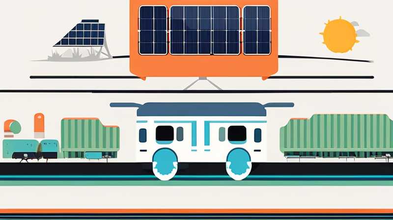 How does the solar film on trains generate electricity?