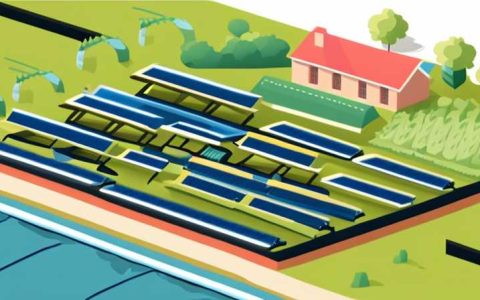 What kind of solar panels are used on farmland?