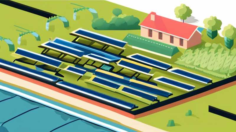 What kind of solar panels are used on farmland?