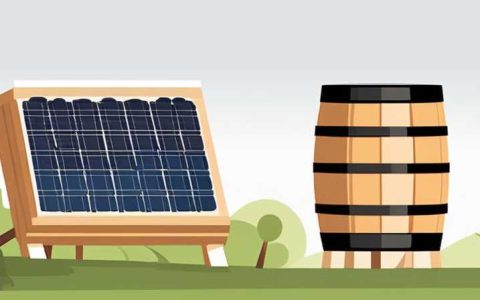 How to connect solar energy and wooden barrel