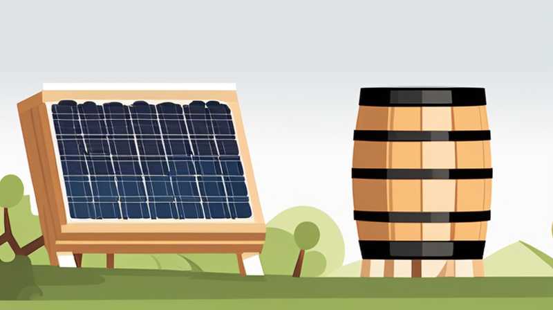 How to connect solar energy and wooden barrel