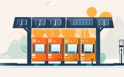 How about three solar powered bus stations