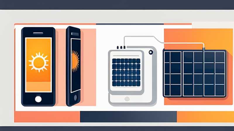 How to connect solar energy to mobile phone