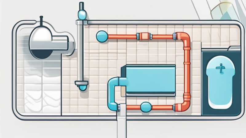 How to arrange the hidden pipes in solar bathroom