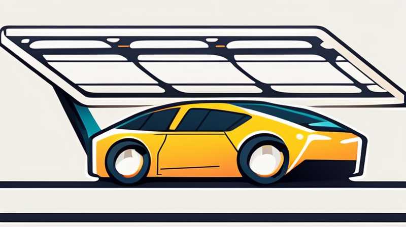 How many V does the solar panel of the small yellow car have