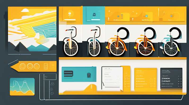 Where are the solar cells for the yellow bikes?