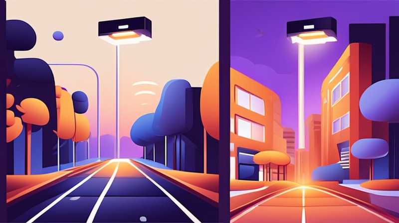 How to take pictures with solar street lights at night