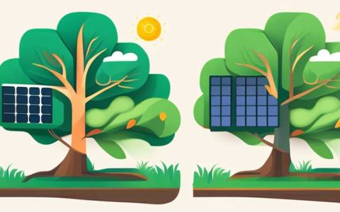 What kind of trees look good when planted with solar energy?