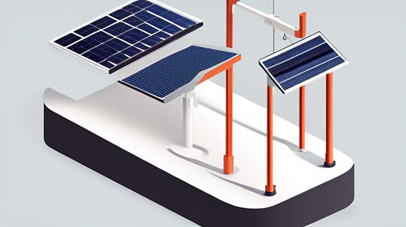 What kind of aerial platform is used to install solar street lights?