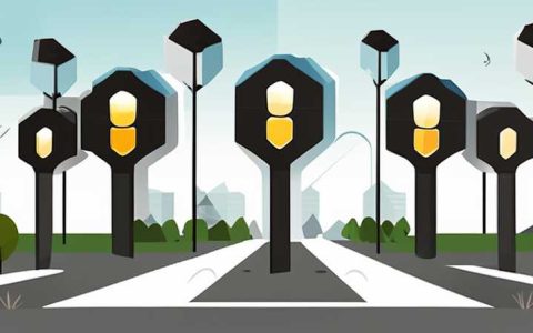 Which direction does the solar street light panel face?