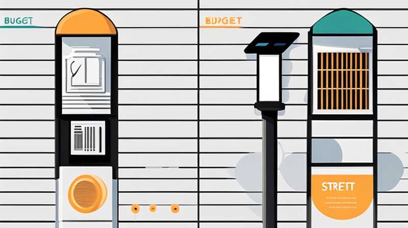 How to make a budget for solar street lights