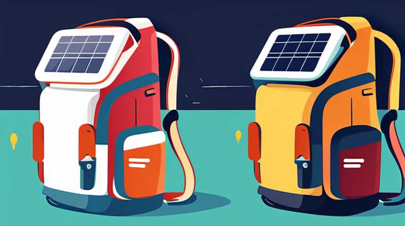 How much is the charging power of a solar backpack?