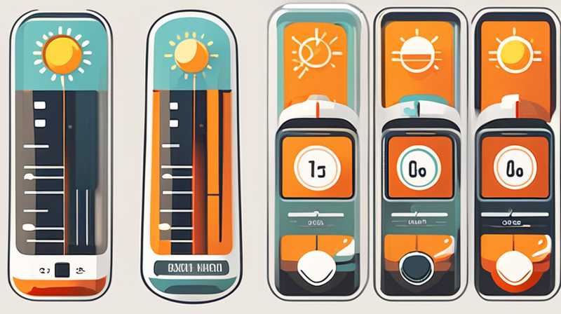 How to read the solar powered barometer on a car