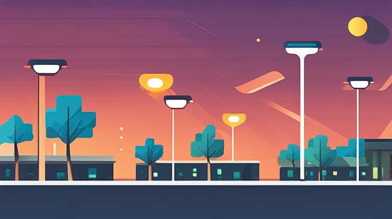 How do solar street lights light up?