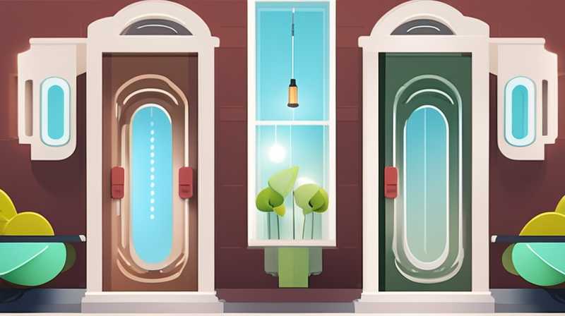 How about solar lights for doors?