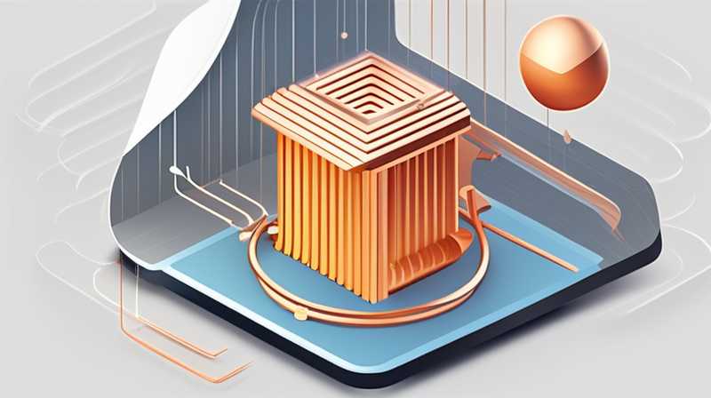 How many cubic meters of copper wire does solar energy produce?