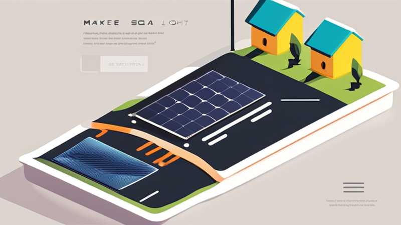 How to make road solar light information