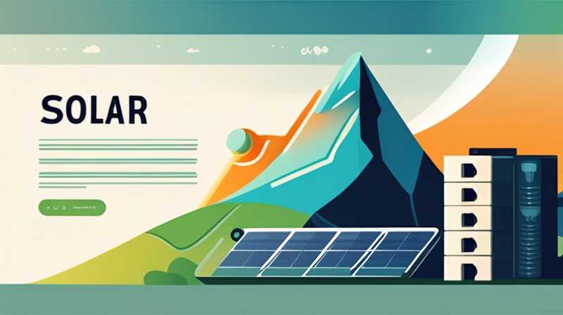 How to build solar energy on the mountain