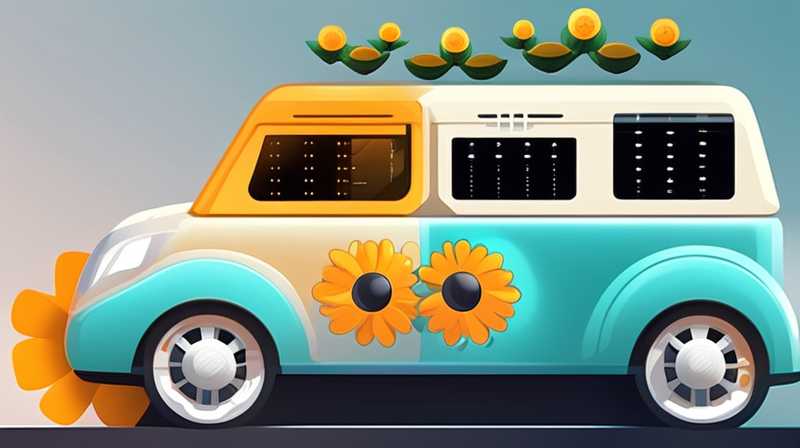 How to place solar flowers on the car