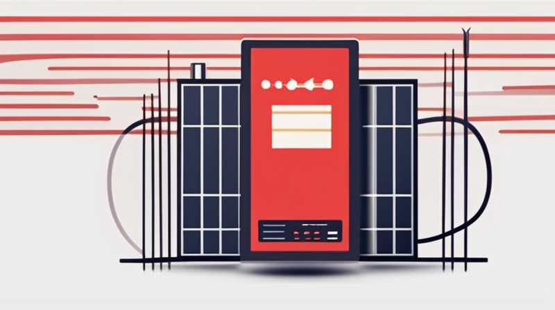 Why does the red light on the solar inverter turn on?