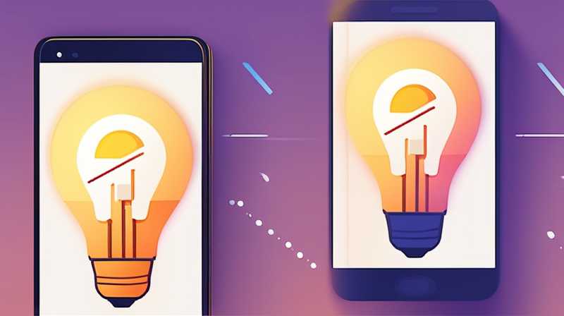 How to connect a solar light bulb to a mobile phone