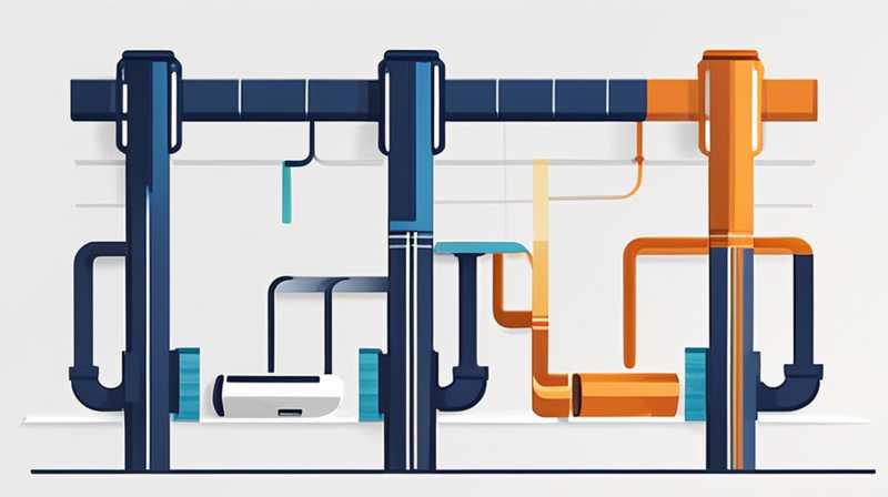 How to install pipes for wall-mounted solar panels