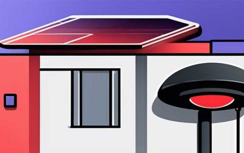 What does a red light on a solar lamp mean?