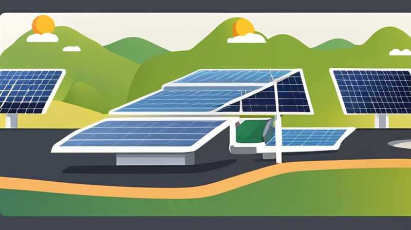 How many degrees of solar panels are installed for street lights