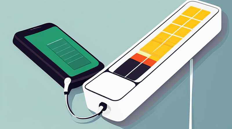 How to plug a mobile power bank into a solar panel