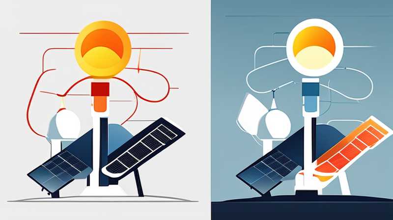 How to connect the two wires of the solar probe