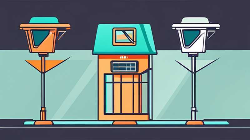 Which direction does the solar street light face?