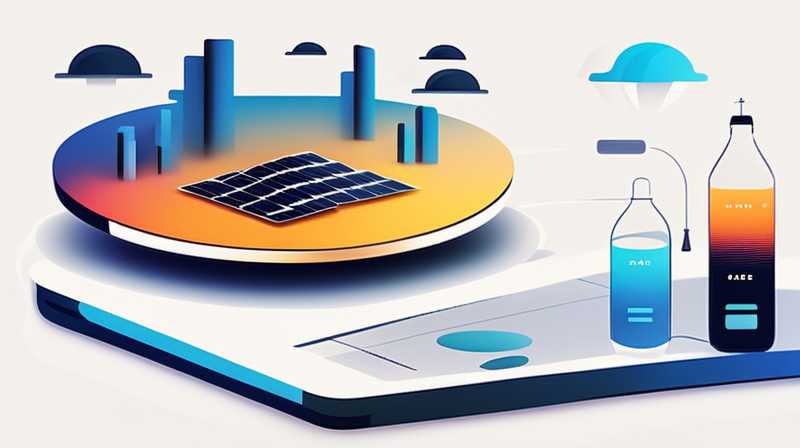 What liquid is on top of the solar panel?