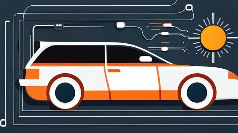 How to insert solar panel cables into the car