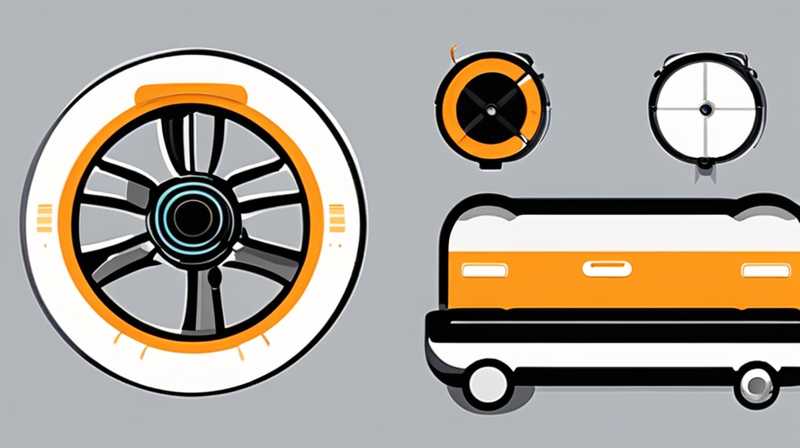 How to disassemble the solar light on the wheel hub of a trolley