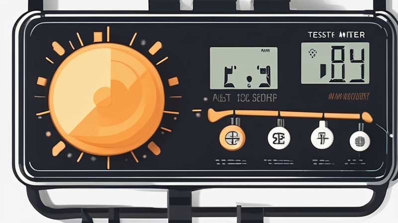 How much does it cost to test a solar current meter?