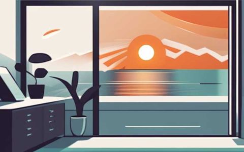 How many meters does the sun shine into the room?