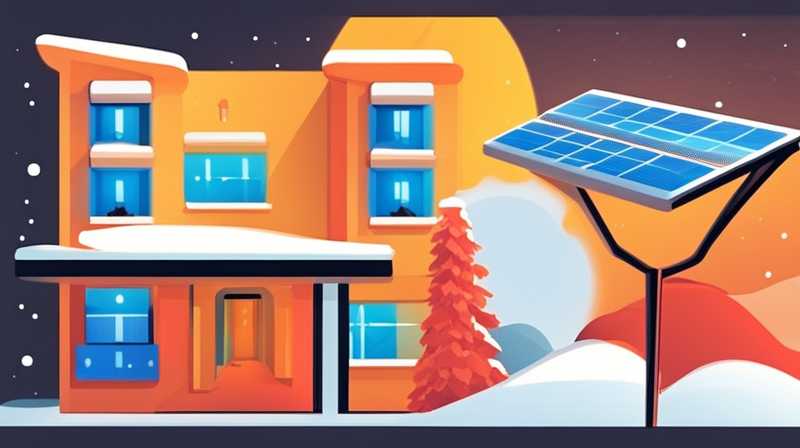 What to do if the solar panels are covered with snow