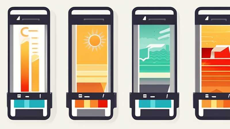 How to set the temperature display of solar energy