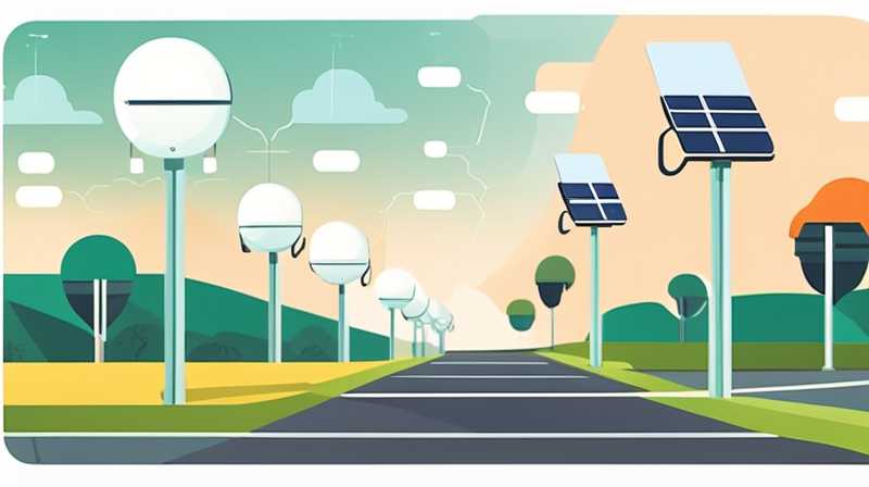 Where are there solar street lights in the country?