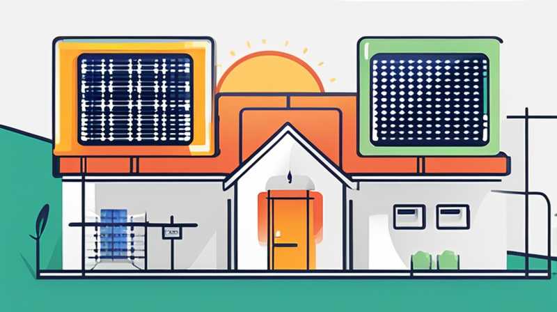 Where is the electricity generated by domestic solar energy stored?