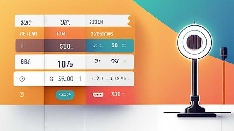 How many meters is the largest solar lamp?