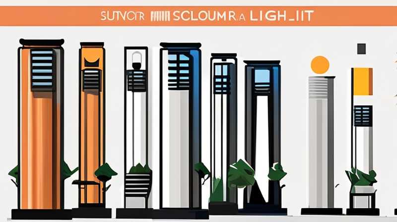 How much power does the solar column light have?