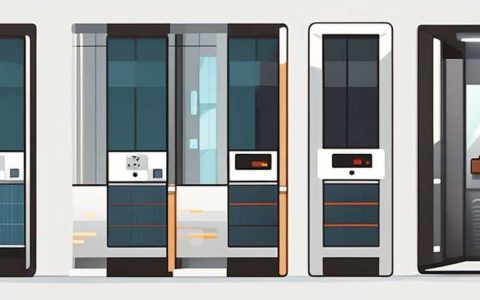 Where is the solar energy installed in the elevator room?