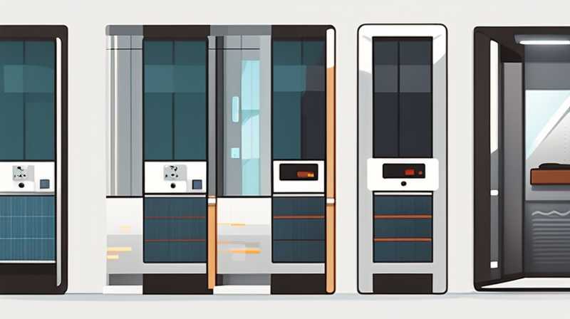 Where is the solar energy installed in the elevator room?